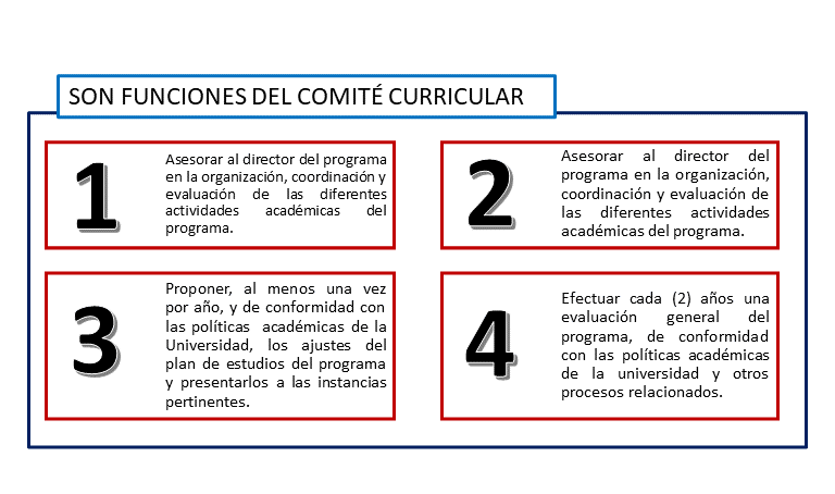 funcioines del comité curricular funciones del comité curricular