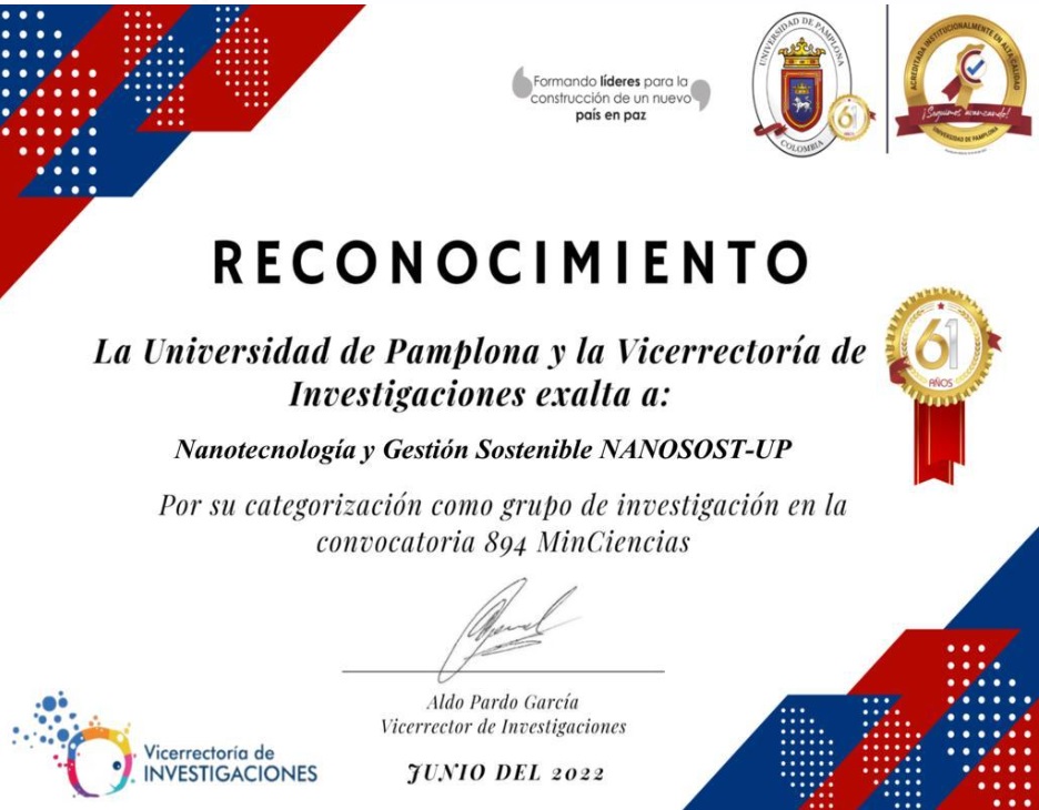 NANOSOST GRUPO A, MINCIENCIAS 2021