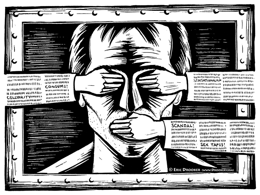 Representaci&oacute;n de la censura y la manipulaci&oacute;n medi&aacute;tica