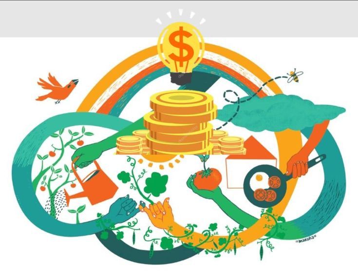 Ilustraci&oacute;n de concepto de econom&iacute;a social