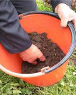 Sub-muestra de suelos homogenizadose