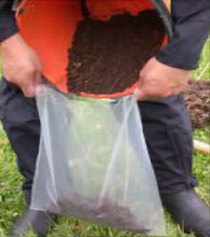 Muestra preparada y empacada